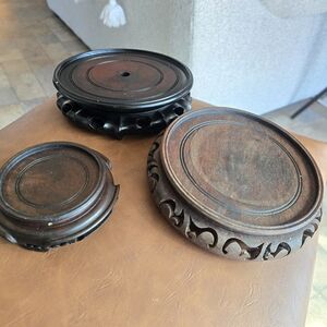 3 Antique Chinese Plant Stands